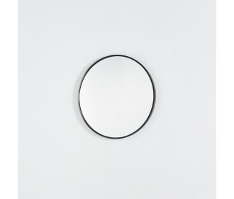 Καθρέφτης επιτοίχιος στρογγυλός Nextdeco μαύρο μεταλλικό πλαίσιο Ø50εκ.