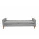 Καναπές κρεβάτι τριθέσιος Nextdeco Soho khaki light Υ81x201x90εκ.