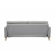 Καναπές κρεβάτι τριθέσιος Nextdeco Soho khaki light Υ81x201x90εκ.