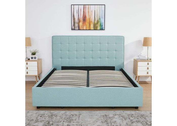 Κρεβάτι με αποθηκευτικό χώρο Nextdeco Soho γαλάζιο Υ110x200x160εκ. Κρεβάτι με αποθηκευτικό χώρο Nextdeco Soho γαλάζιο Υ110x200x160εκ.
