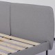 Κρεβάτι διπλό Nextdeco Jakarta khaki 160x200xY61εκ.