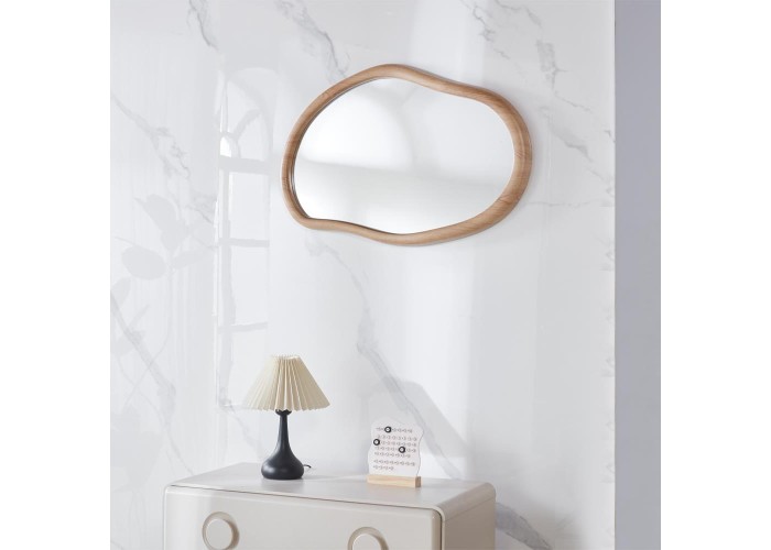 Καθρέφτης επιτοίχιος Nextdeco 77x52εκ. πλαίσιο MDF - PVC φυσικό χρώμα Καθρέφτης επιτοίχιος Nextdeco 77x52εκ. πλαίσιο MDF - PVC φυσικό χρώμα