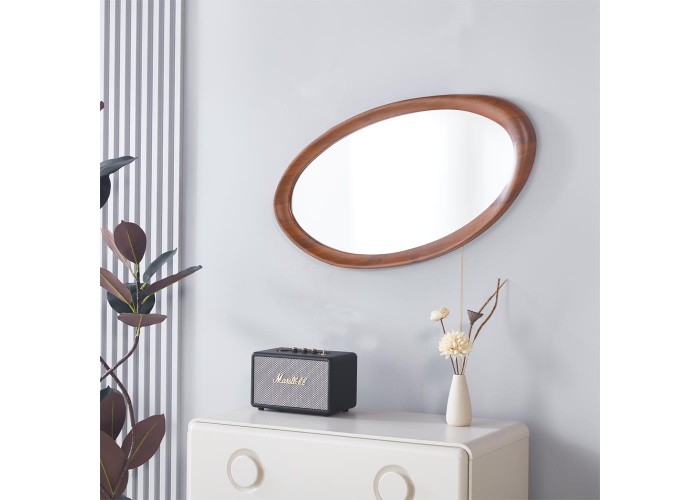 Καθρέφτης επιτοίχιος Nextdeco 81x45εκ. πλαίσιο MDF - PVC σκούρο χρώμα Καθρέφτης επιτοίχιος Nextdeco 81x45εκ. πλαίσιο MDF - PVC σκούρο χρώμα
