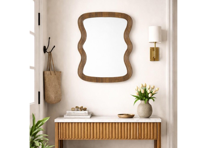 Καθρέφτης τοίχου Nextdeco φυσικό PVC 80x60εκ.