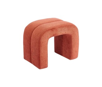 Σκαμπό Nextdeco καφέ βελούδινο ύφασμα Υ47xM55xΠ36εκ.