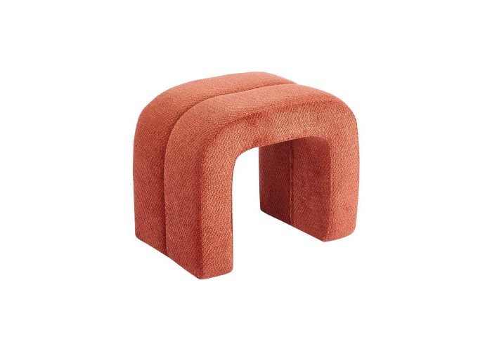 Σκαμπό Nextdeco καφέ βελούδινο ύφασμα Υ47xM55xΠ36εκ.