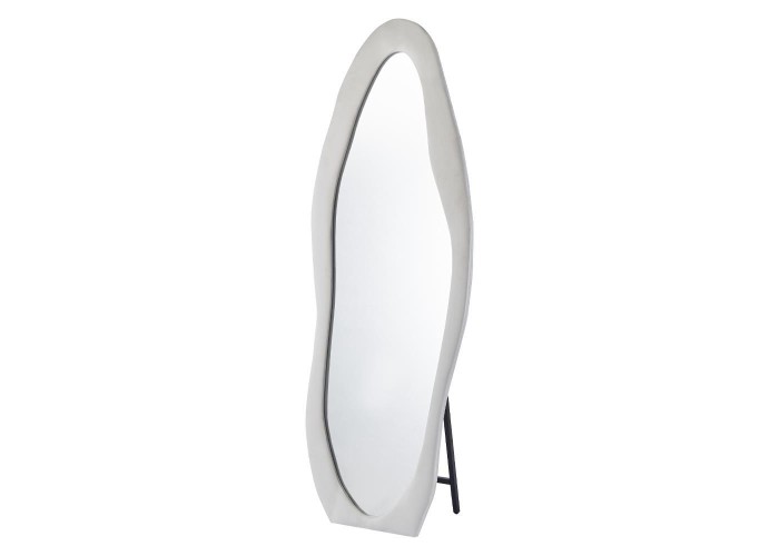 Καθρέφτης ολόσωμος Nextdeco λευκός βελούδινο πλαίσιο 160x60εκ. οβάλ