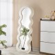 Καθρέφτης ολόσωμος Nextdeco λευκός βελούδινο πλαίσιο 160x60εκ. κυματιστός
