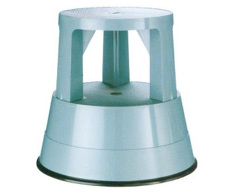 Πλαστικό σκαμπό-σκαλοπάτι με ρόδες, γκρι Υ43xØ29x45εκ.