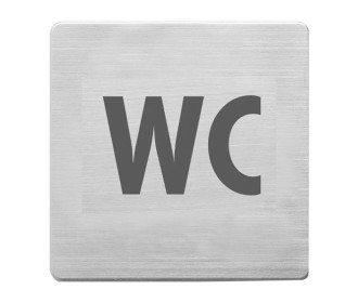 Alco πινακίδα inox wc