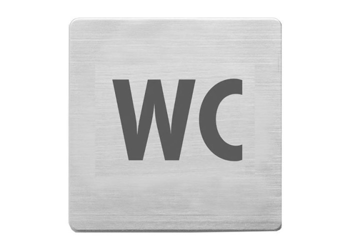 Alco πινακίδα inox wc Alco πινακίδα inox wc