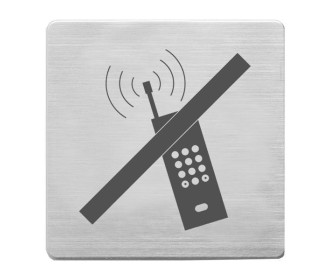 Alco πινακίδα inox απαγορεύεται η χρήση κινητού