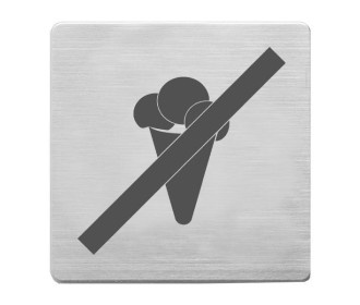 Alco πινακίδα inox απαγορεύεται το φάγητο