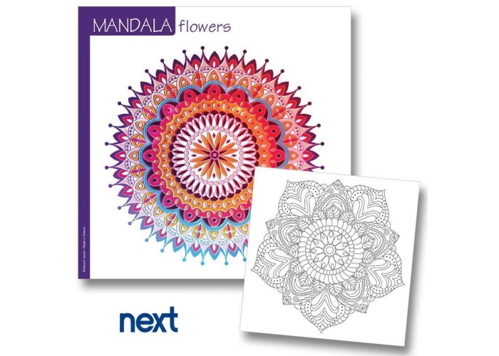 Νext μπλοκ ζωγραφικής mandala flowers 36φ 120γρ.23x23εκ. Νext μπλοκ ζωγραφικής mandala flowers 36φ 120γρ.23x23εκ.