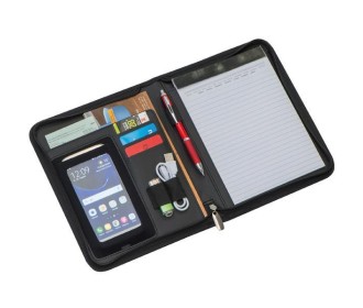 Portfolio μαύρο Α5 με φερμουάρ και μπλοκ σημειώσεων Υ23,5x19x3εκ. Portfolio μαύρο Α5 με φερμουάρ και μπλοκ σημειώσεων Υ23,5x19x3εκ.