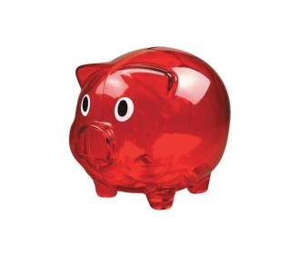 Κουμπαράς γουρουνάκι πλαστικός κόκκινος Υ10,1x12,6x10εκ. Κουμπαράς γουρουνάκι πλαστικός κόκκινος Υ10,1x12,6x10εκ.