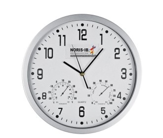 Ρολόι τοίχου θερμόμετρο-υγρόμετρο λευκό καντράν Ø35εκ. Ρολόι τοίχου θερμόμετρο-υγρόμετρο λευκό καντράν Ø35εκ.