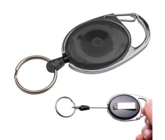 Επεκτεινόμενο μπρελόκ για κάρτα εισόδου-αναγνώρισης μαύρο Επεκτεινόμενο μπρελόκ για κάρτα εισόδου-αναγνώρισης μαύρο