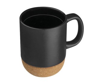 Κούπα κεραμική 350ml μαύρη με βάση από φελλό 8,6x11,3εκ. Κούπα κεραμική 350ml μαύρη με βάση από φελλό 8,6x11,3εκ.