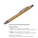 Στυλό touch pen eco, από bamboo 14,9x.Ø1,1εκ. Δυνατότητα εκτύπωσης.
