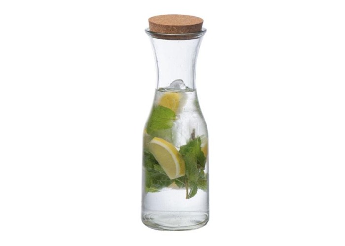 Καράφα γυάλινη 1000ml με πώμα από φελλό 9,5x28,2εκ. Καράφα γυάλινη 1000ml με πώμα από φελλό 9,5x28,2εκ.
