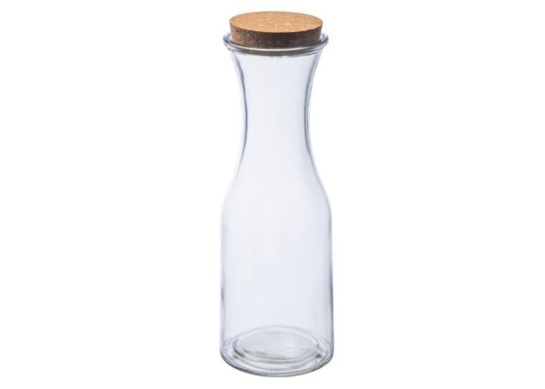 Καράφα γυάλινη 1000ml με πώμα από φελλό 9,5x28,2εκ. Καράφα γυάλινη 1000ml με πώμα από φελλό 9,5x28,2εκ.