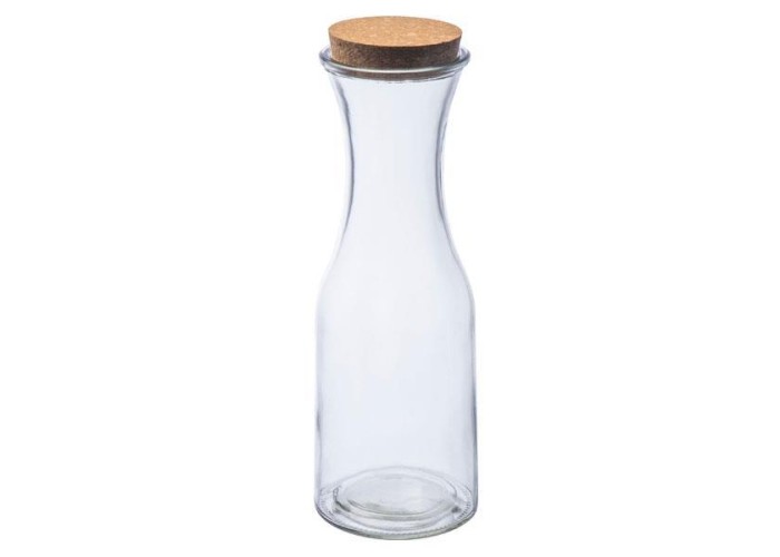 Καράφα γυάλινη 1000ml με πώμα από φελλό 9,5x28,2εκ.