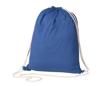 Τσάντα-πουγκί υφασμάτινη 100 % cotton μπλε Υ52x40x3εκ. Δυνατότητα εκτύπωσης Τσάντα-πουγκί υφασμάτινη 100 % cotton μπλε Υ52x40x3εκ. Δυνατότητα εκτύπωσης