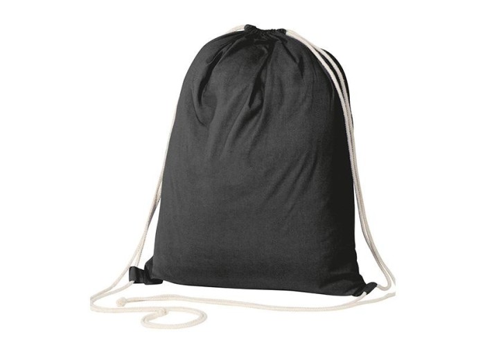Τσάντα-πουγκί υφασμάτινη 100 % cotton μαύρη Υ52x40x3εκ. Δυνατότητα εκτύπωσης Τσάντα-πουγκί υφασμάτινη 100 % cotton μαύρη Υ52x40x3εκ. Δυνατότητα εκτύπωσης
