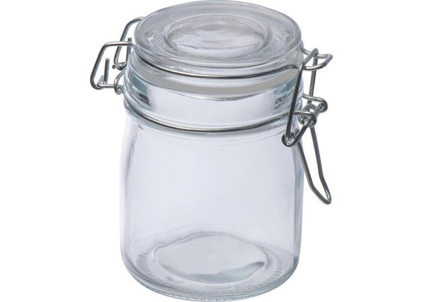 Δοχείο γυάλινο με αεροστεγές κλείσιμο 150 ml. Υ9,2xØ5,7εκ. Δοχείο γυάλινο με αεροστεγές κλείσιμο 150 ml. Υ9,2xØ5,7εκ.