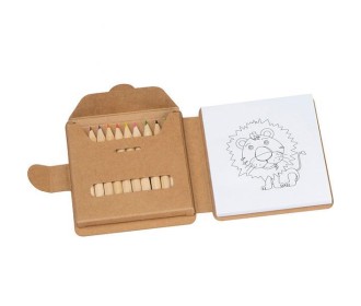 Βιβλίο ζωγραφικής μίνι με 12 χρωματιστές οικολογικές ξυλομπογιές 9,5x1,6x10,7εκ. Βιβλίο ζωγραφικής μίνι με 12 χρωματιστές οικολογικές ξυλομπογιές 9,5x1,6x10,7εκ.