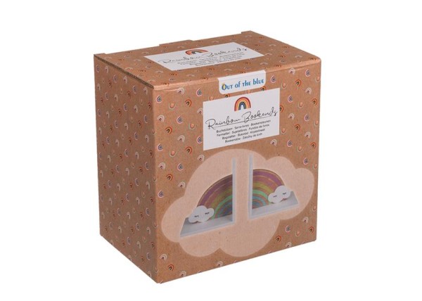 Βιβλιοστάτης «Ουράνιο τόξο με σύννεφο», σετ 2 τμχ. Υ10x15,5x15,5εκ. Βιβλιοστάτης «Ουράνιο τόξο με σύννεφο», σετ 2 τμχ. Υ10x15,5x15,5εκ.