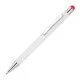 Στυλό - touch pen αλουμινίου άσπρο με κόκκινη λεπτομέρεια Υ14,8xØ1εκ. Δυνατότητα εκτύπωσης