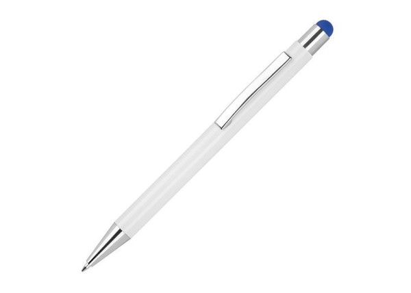 Στυλό - touch pen αλουμινίου άσπρο με μπλε λεπτομέρεια Υ14,8xØ1εκ. Δυνατότητα εκτύπωσης Στυλό - touch pen αλουμινίου άσπρο με μπλε λεπτομέρεια Υ14,8xØ1εκ. Δυνατότητα εκτύπωσης