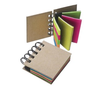 Μπλοκ σπιράλ με αυτοκόλ. χαρτάκια - σελιδοδείκτες 7x7.5εκ. Μπλοκ σπιράλ με αυτοκόλ. χαρτάκια - σελιδοδείκτες 7x7.5εκ.