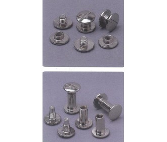 Βίδες ασημί αρσενικές/θηλυκές για μενού 7χιλ. (100 ζεύγη)