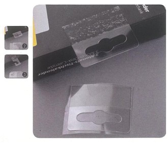 Αυτοκόλλητο πλαστικό κρεμαστάρι με τρύπα 4,7x5εκ. (500τεμ/ρολλό) Αυτοκόλλητο πλαστικό κρεμαστάρι με τρύπα 4,7x5εκ. (500τεμ/ρολλό)