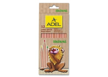 Adel ξυλομπογιές natural 12 χρώματα Adel ξυλομπογιές natural 12 χρώματα