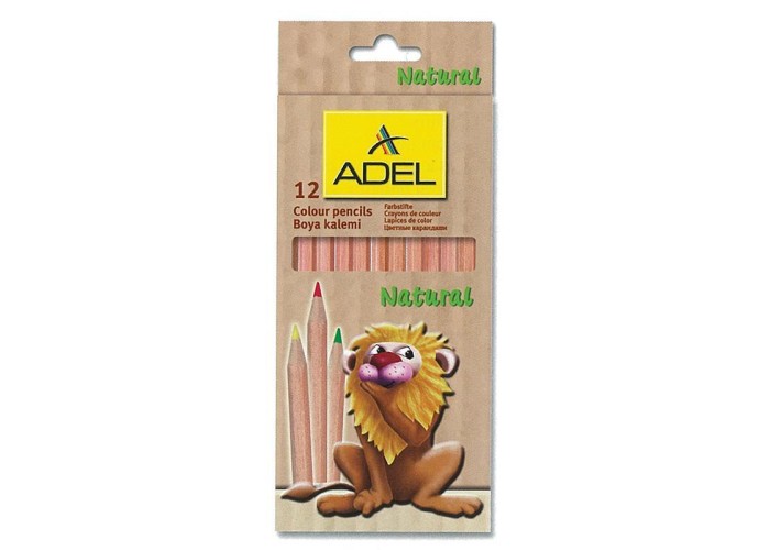 Adel ξυλομπογιές natural 12 χρώματα