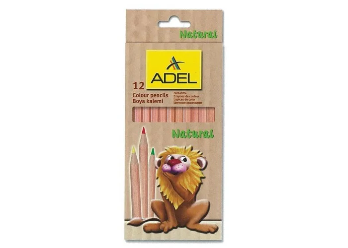 Adel ξυλομπογιές natural 12 χρώματα