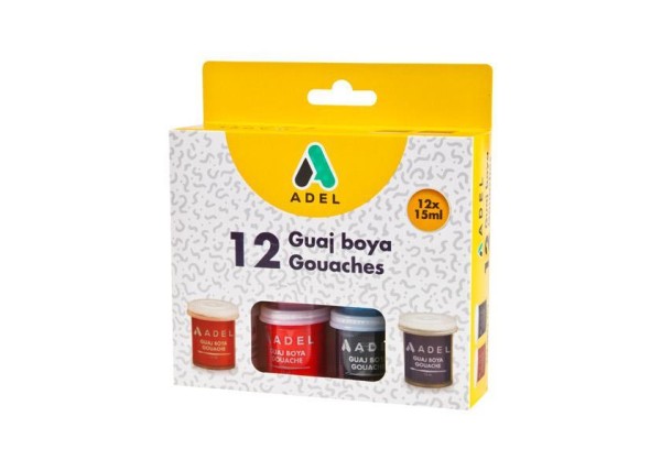 Adel τέμπερες 12 χρωμάτων 15ml Adel τέμπερες 12 χρωμάτων 15ml