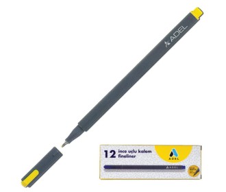 Adel μαρκαδόρος fineliner 0.4mm κίτρινος Adel μαρκαδόρος fineliner 0.4mm κίτρινος