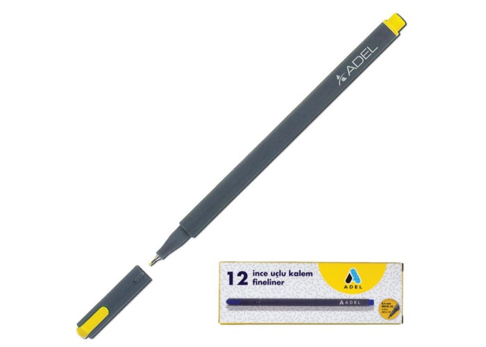 Adel μαρκαδόρος fineliner 0.4mm κίτρινος Adel μαρκαδόρος fineliner 0.4mm κίτρινος