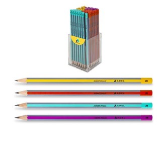 Adel μολύβι School 2Β κοκτέηλ 4 χρώματα