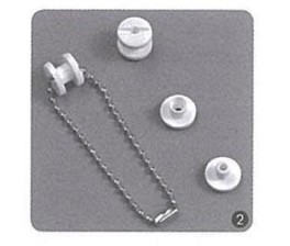 Βίδα λευκή με τρύπα μήκος 1,5εκ. (100τεμ) Βίδα λευκή με τρύπα μήκος 1,5εκ. (100τεμ)