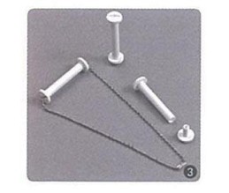 Βίδα λευκή με τρύπα μήκος 3εκ. (100τεμ)