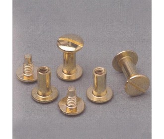 Βίδες χρυσές αρσενικές/θηλυκές για μενού 30χιλ. 100 ζεύγη