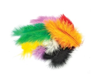 Φτερά μαραμπού διάφορα χρώματα 8-10εκ.