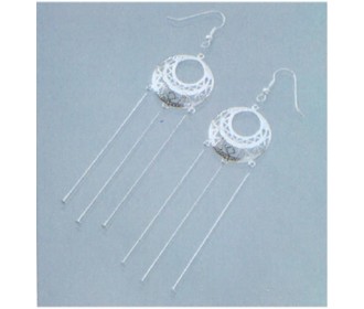Efco ζευγάρι σκουλαρίκια επαργυρωμένα 25mm.