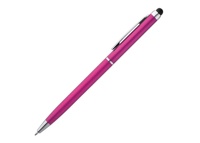 Στυλό- touch pen φουξ 13xØ0,6εκ. Δυνατότητα εκτύπωσης.